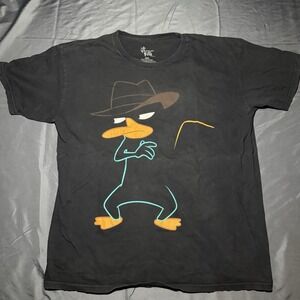 Disney World Adult T Shirt Perry the Platypus Black 2XL Phineas Ferb